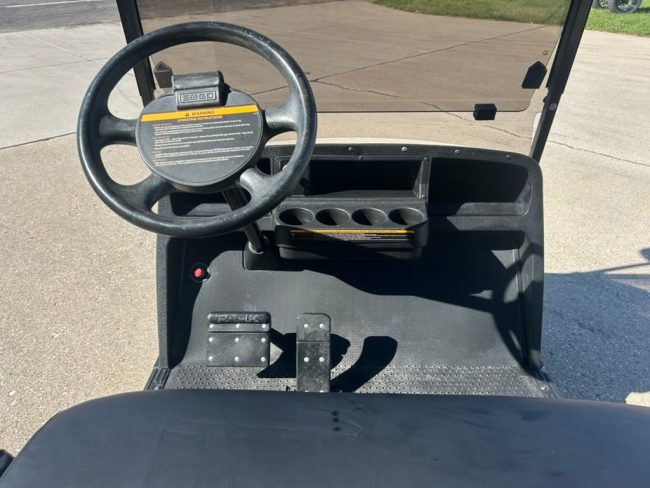 Blue E-Z-Go Cart Interior