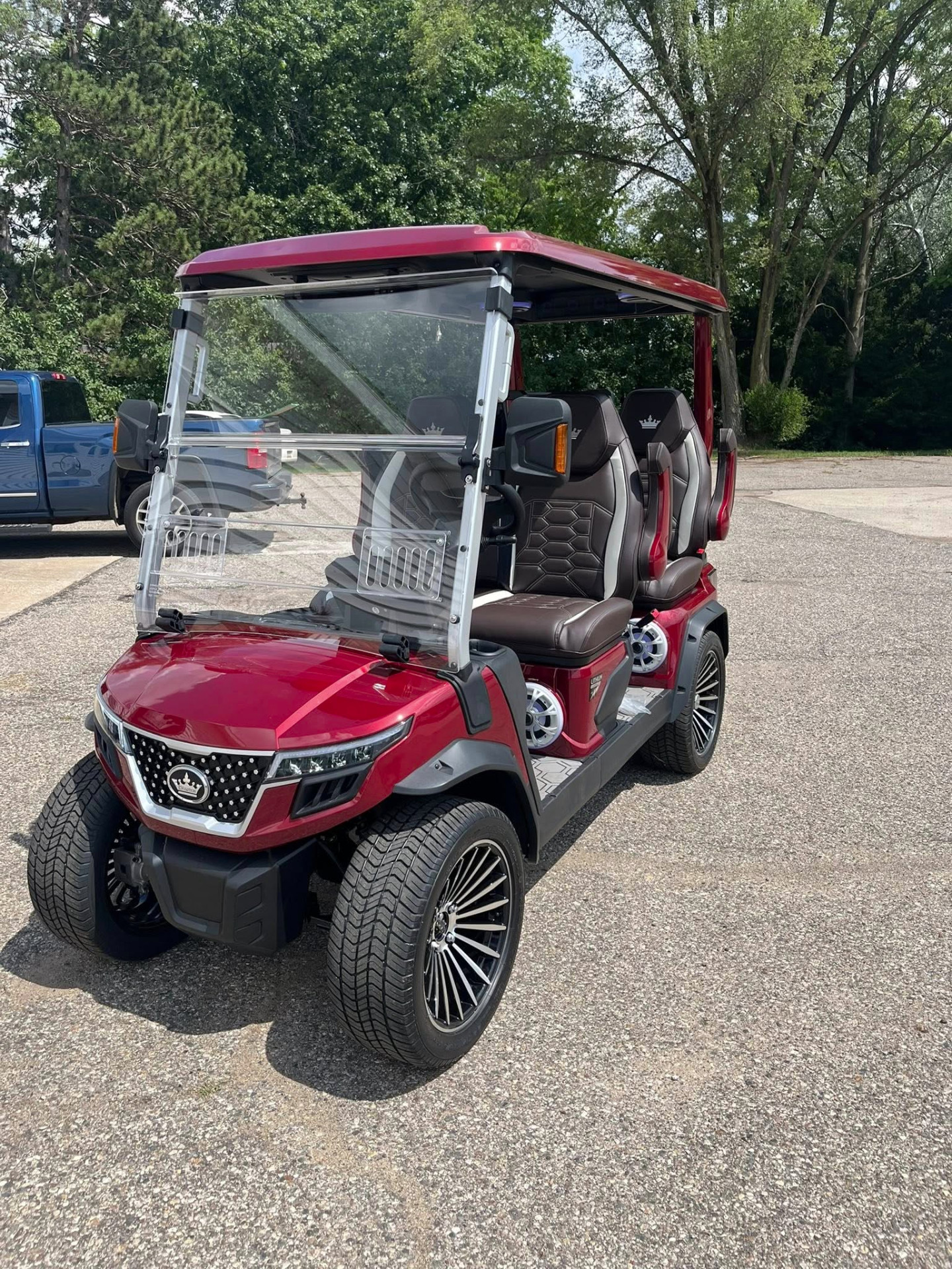 Red 4 Seater Golf Cart