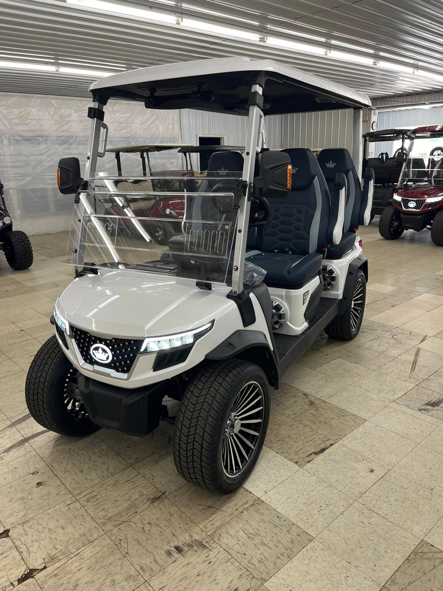 White 4 Seater Golf Cart