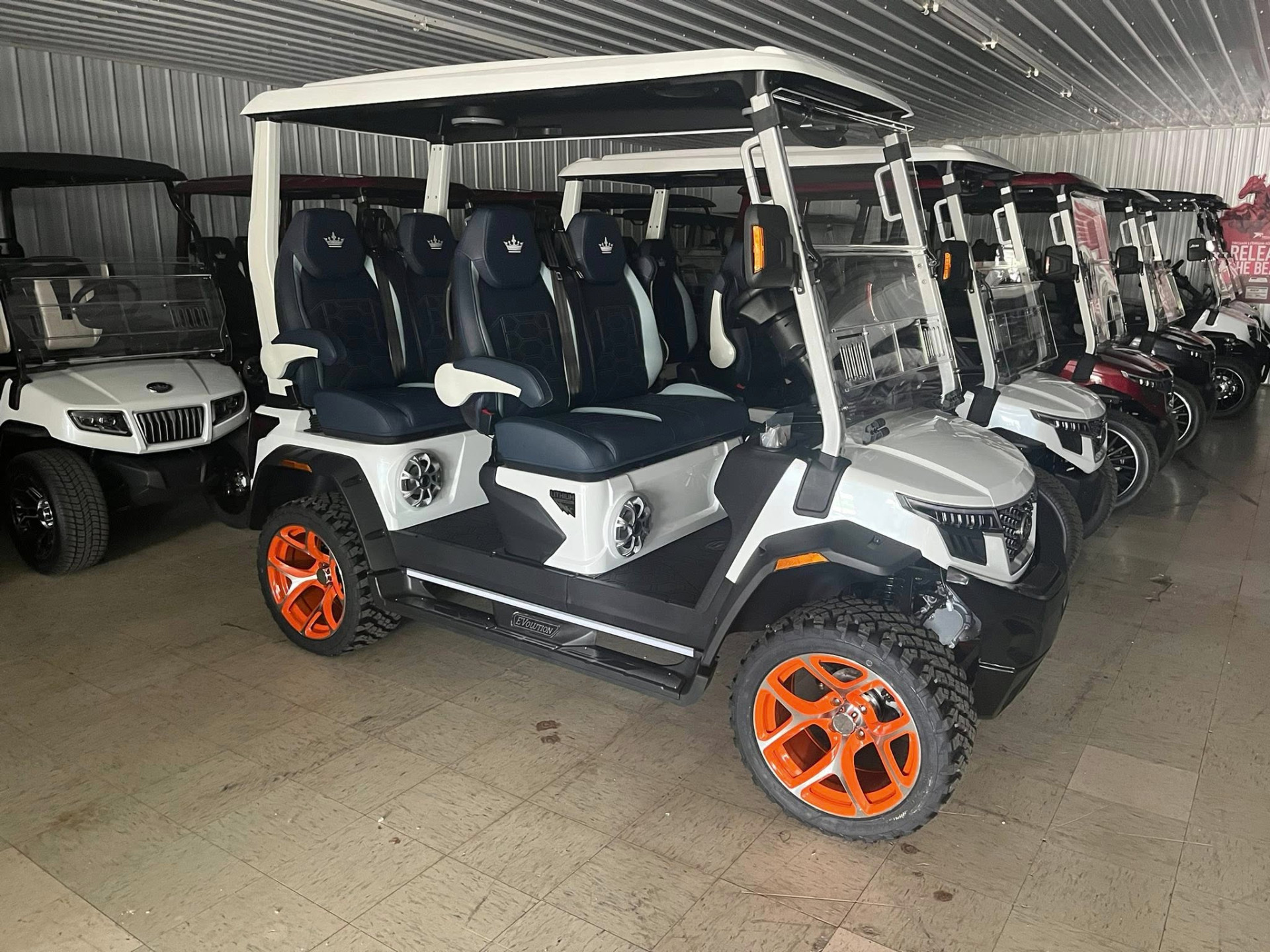 White 4 Seater Golf Cart
